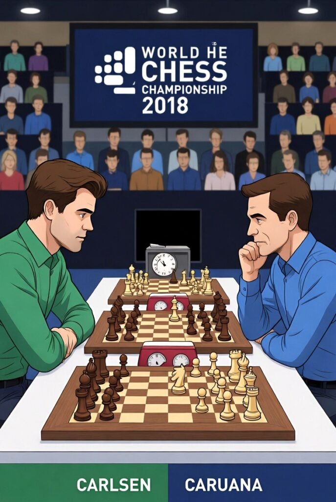 Carlsen’s 2018 World Championship match against Fabiano Caruana was one of the most hotly anticipated matches in recent chess history. Many believed that Caruana, the strongest American player at the time, would provide Carlsen with his toughest challenge yet.