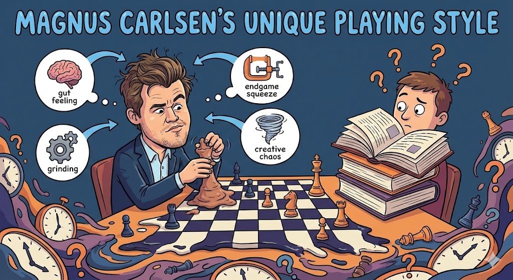 What makes Magnus Carlsen stand out among the elite is his versatile and flexible playing style. Unlike many players who have a specific area of expertise—whether it’s sharp tactics or deep opening preparation—Carlsen excels in all phases of the game.