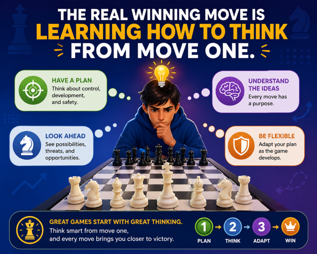 A great opening does not promise an easy win. Chess is too rich for that. But a strong opening gives your child a better start. It helps them feel calm, organized, and ready. It also teaches them that good results come from good habits.