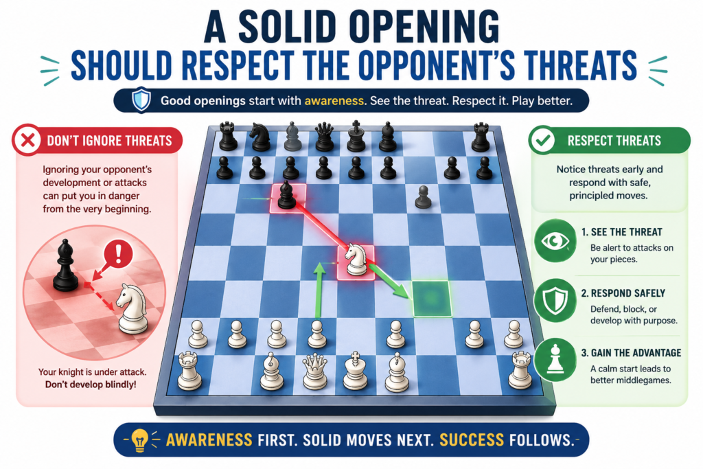 A strong chess player does not only think about their own moves. They also thinks about the opponent’s ideas. This is one of the biggest steps from beginner chess to smart chess.