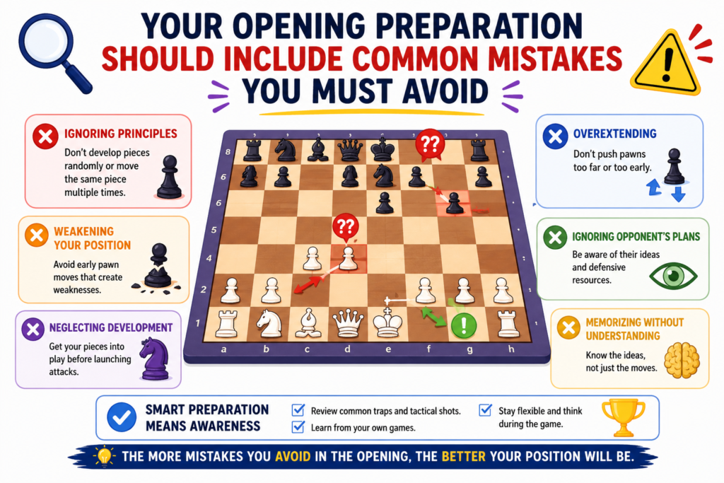 One of the fastest ways to improve your opening play is to know the mistakes that hurt you most. Many students think improvement means learning more moves. But sometimes the biggest jump comes from making fewer early mistakes.