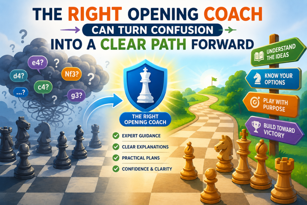Chess openings can feel overwhelming when a child tries to learn alone. There are so many names, moves, traps, and videos. One person says to play one opening. Another says something different. A child may jump from one idea to another and never build a solid base.