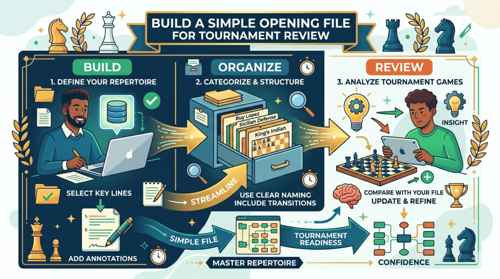 Your child does not need a giant chess database to prepare well. A small, simple opening file can be much more useful. It should be easy to review before a tournament and clear enough to understand without stress.