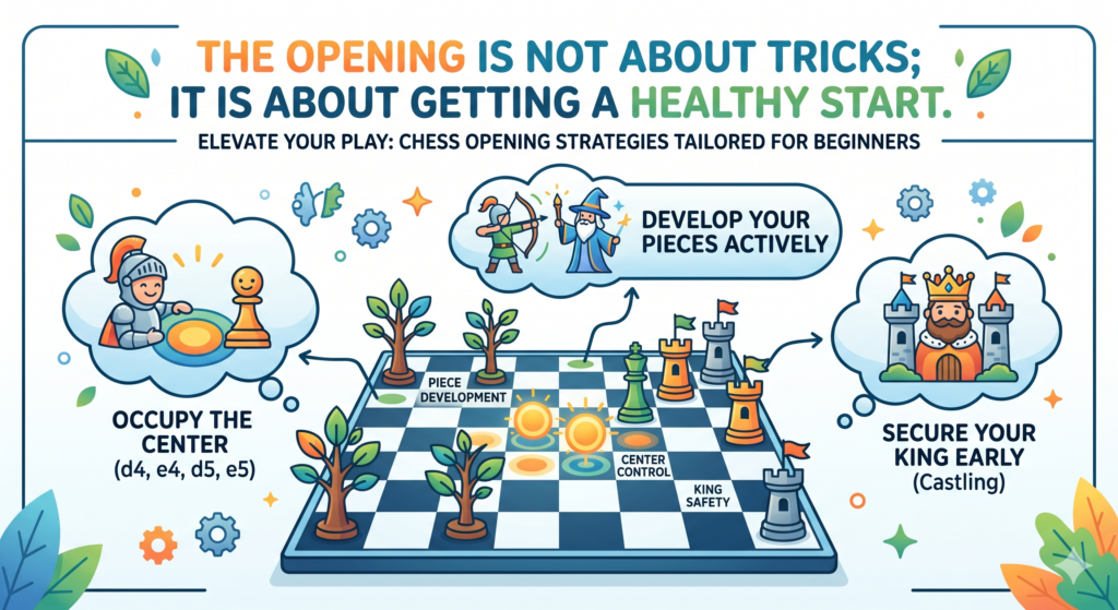 A strong chess opening is not a magic trick. It is not about finding one sneaky move that wins the game fast. Sometimes that happens, but you should not build your chess on traps alone.