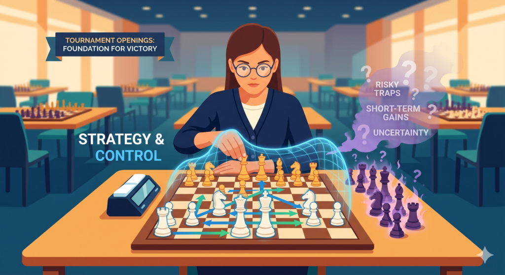 That sounds simple, but in a tournament, it can feel hard. Your clock is running. Your opponent may play fast. You may remember some moves from a video, but then your opponent plays something strange. Now you must think for yourself.