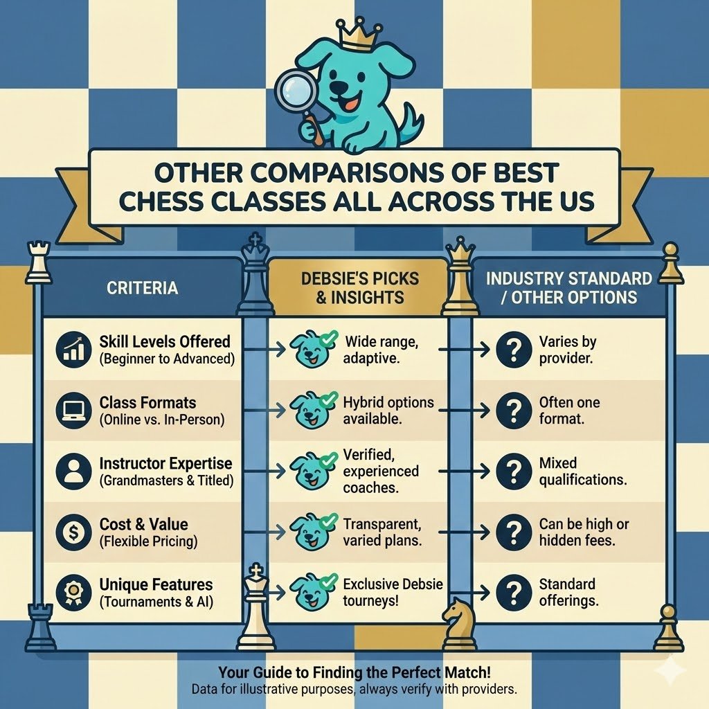 Debsie Chess Comparisons in the USA