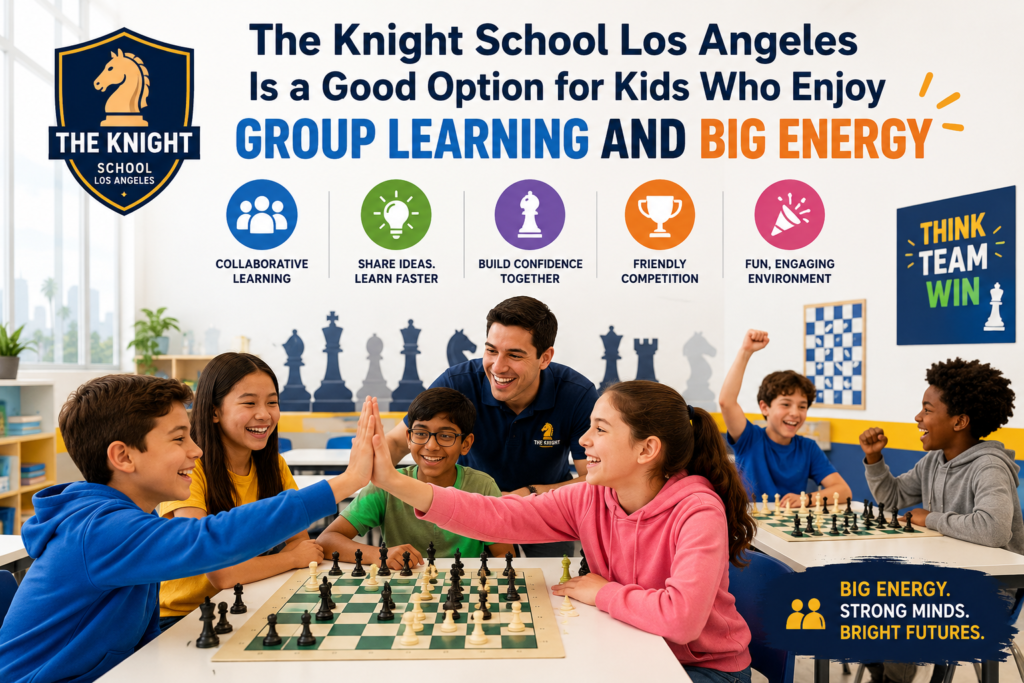The Knight School Los Angeles is another option for families near Beverly Hills who want a kid-friendly chess program. Its Los Angeles page says it offers 12 programs for Greater Los Angeles area children ages 3 to 18, with both brand-new beginners and advanced players welcome.