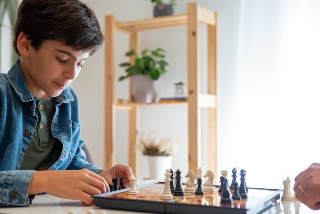 Yes, we teach openings, tactics, strategy, and endgames. But something else happens during our lessons — something deeper.