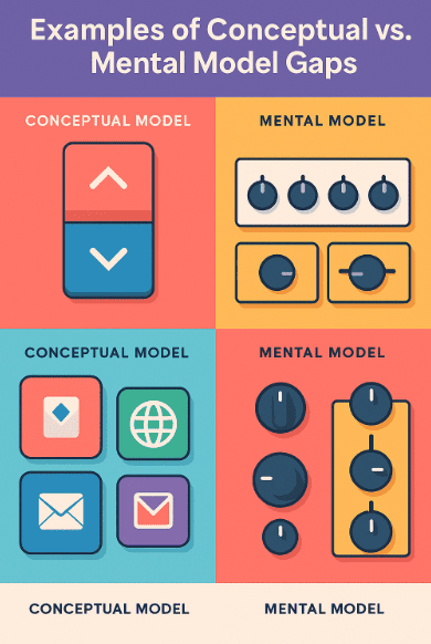 Examples of Conceptual vs. Mental Model Gaps