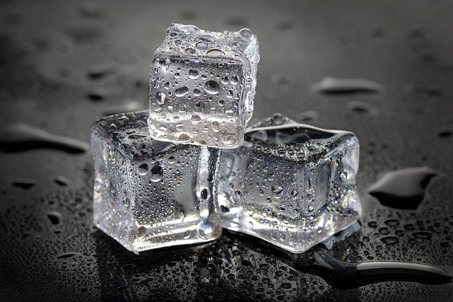Ice is simply water with its particles locked together in a solid pattern. These particles are not completely still — they vibrate a little — but they’re held tightly in place.