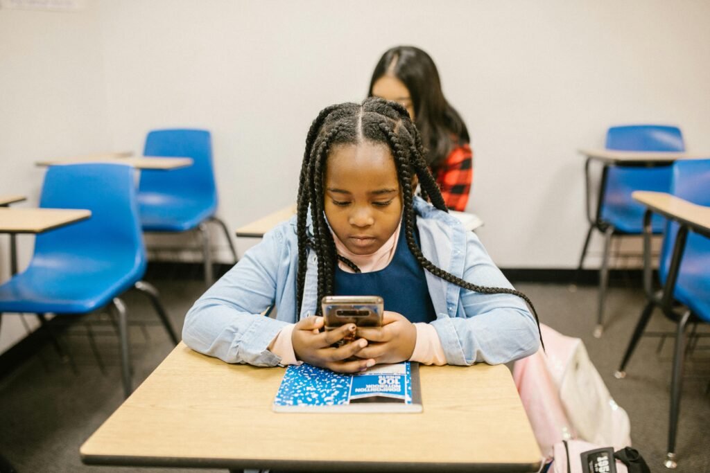 They talk more. They play more. They feel less pressure to keep up with social media or respond instantly to every message. The constant mental “buzz” fades. And school becomes a calmer, more focused space.