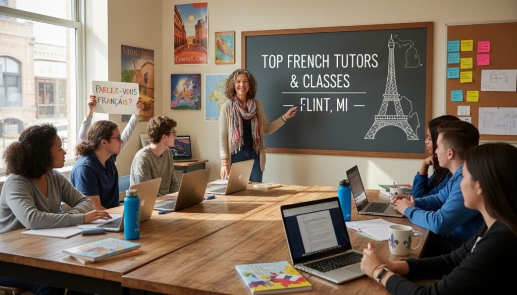 French tutors and classes in Flint, Michigan. All levels, flexible times, caring teachers. Improve grades—book a free trial today.