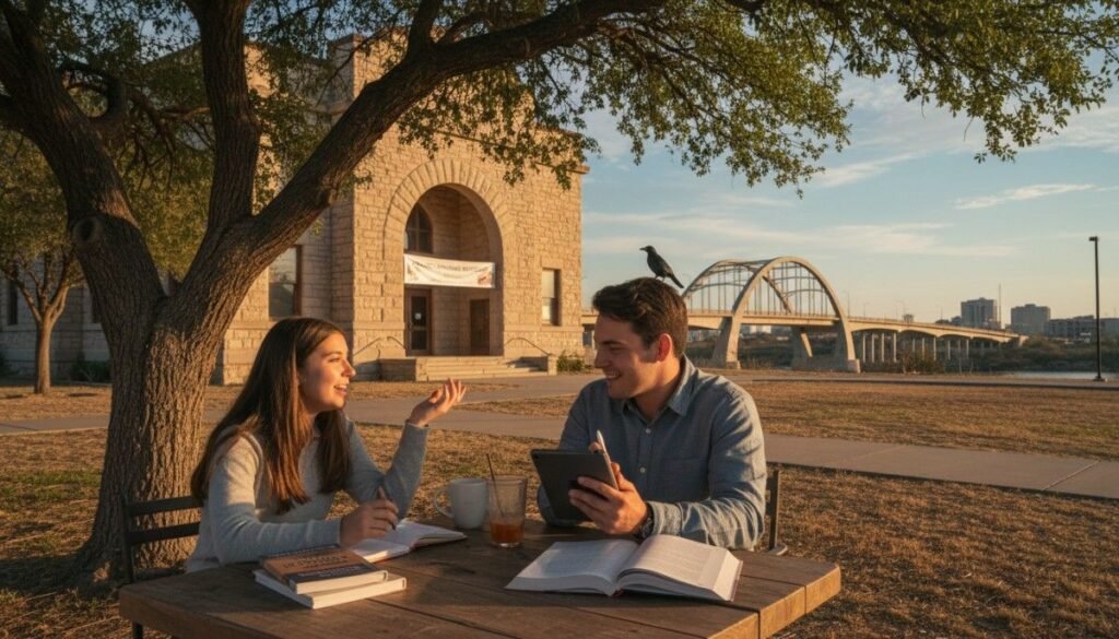 A private tutor who meets at a library room, a café, or your home.