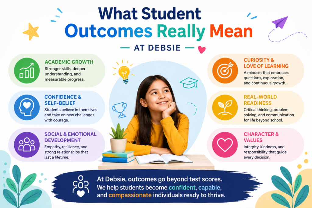 When parents hear the word “outcomes,” they may think only about scores, medals, or ratings. Those things do matter. A child who wins games, solves harder puzzles, or plays better in tournaments is clearly growing. But at Debsie, student outcomes go deeper than that.