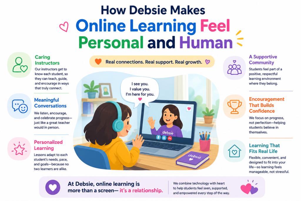 Some parents worry that online classes may feel cold. They wonder if their child will really connect with a coach through a screen. They may ask, “Will my child pay attention?” or “Will this feel like another video call?”