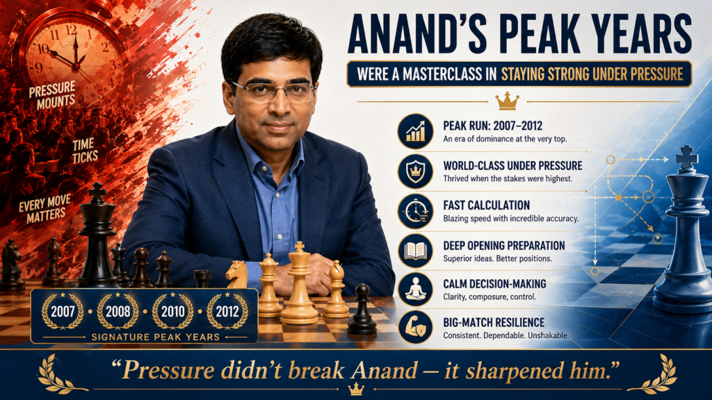 Anand’s peak years were not just about talent. They were about staying strong when the whole chess world was watching. His World Championship period is one of the richest parts of his story.