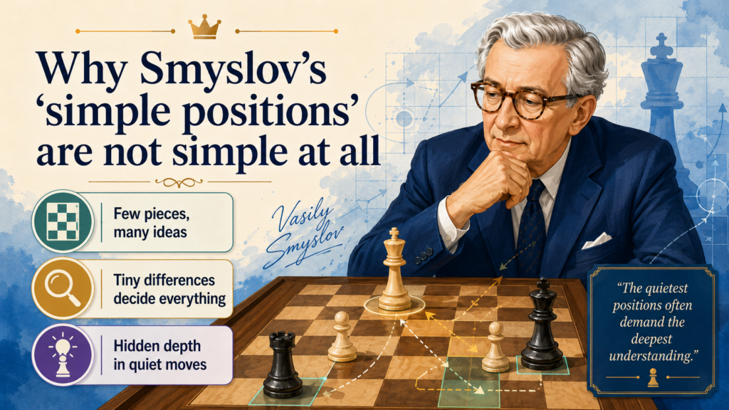 Many children think simple positions are easy. They see fewer pieces and relax. But in chess, simple does not always mean easy. Sometimes it means every move matters more.