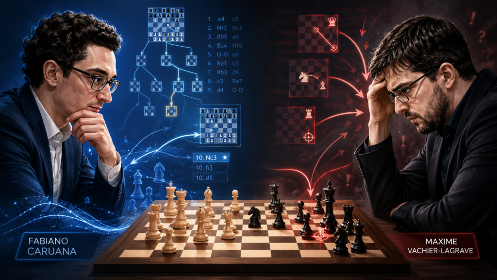 Fabiano’s Candidates win over Maxime Vachier-Lagrave is one of the clearest examples of why people talk about his opening prep with so much respect. 