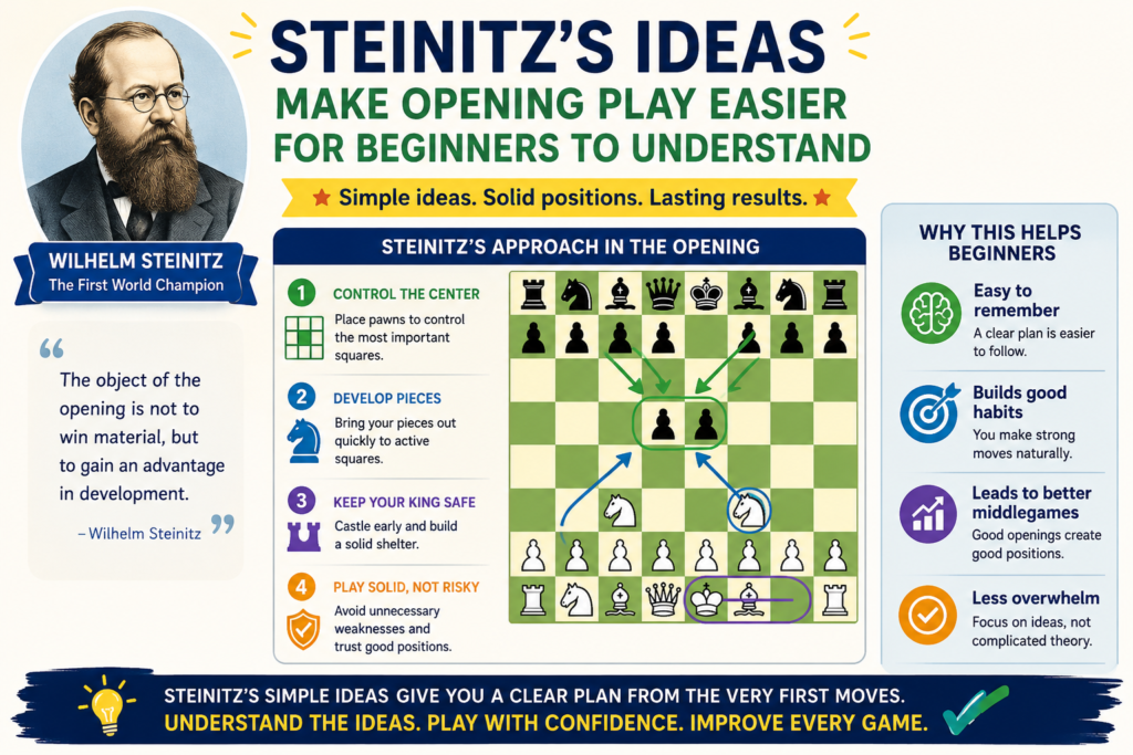 Many children think openings are about memorizing long move orders. They may watch videos and try to copy what strong players do. But when the opponent plays something different, they feel lost. This can make chess feel harder than it needs to be.