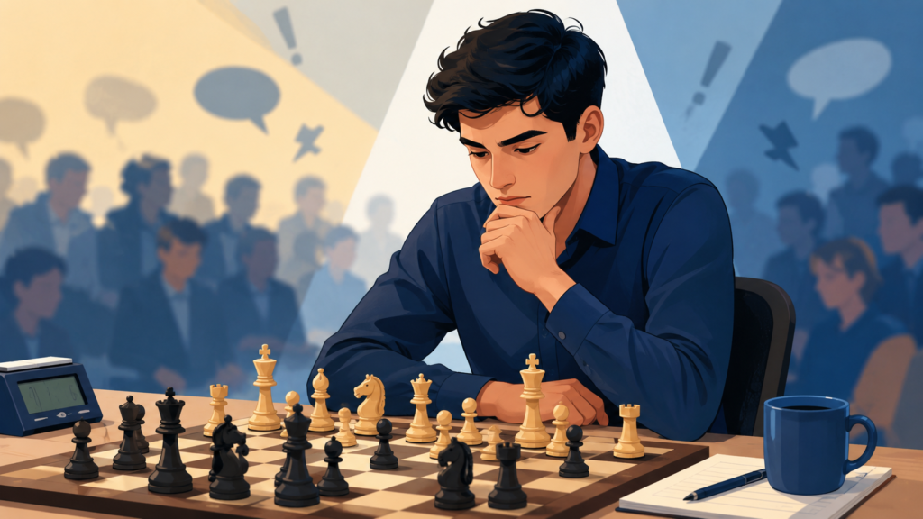 Vidit Gujrathi’s chess is a great lesson for kids because it does not depend on magic. He is not trying to make every game look like a movie. He is trying to make the next good move, then the next one, then the next one after that.
