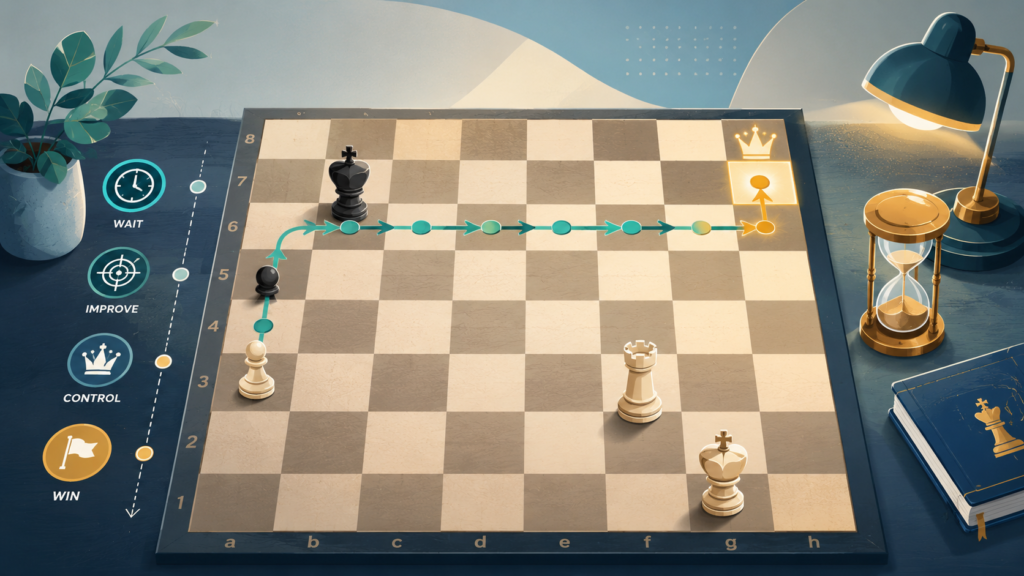 Endgames can feel boring to children at first. There are fewer pieces. There are fewer attacks. The king starts walking around like a fighting piece. Pawns become very important. One slow move can change the result.