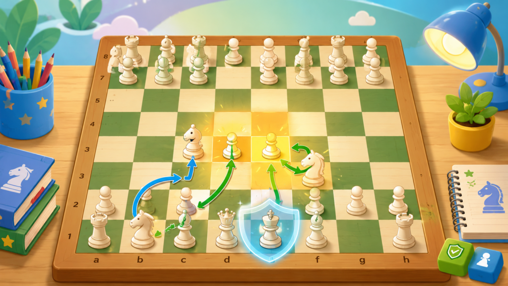 A strong opening plan for children should not start with long memory. It should start with clear goals. Vidit Gujrathi can prepare very deep lines because he is a top grandmaster, but a young player does not need to copy that part first. The first job is to understand what the opening is trying to do.
