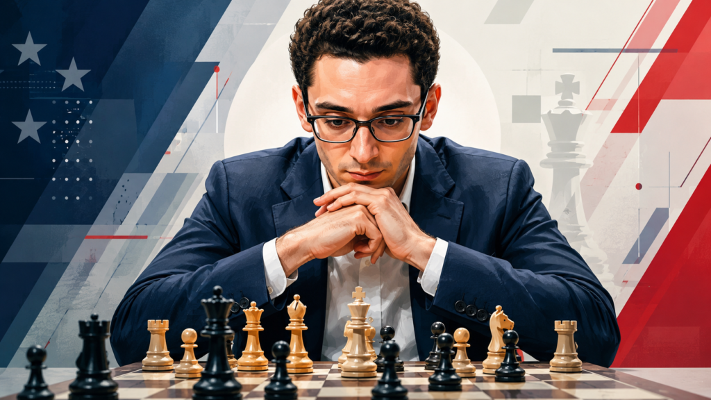 Fabiano Caruana is often seen as the most steady and deeply prepared American chess player of this era. If Nakamura shows the power of speed and sharp defense, Caruana shows the power of deep focus. His chess is clean, serious, and full of careful planning.