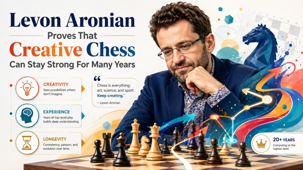 Levon Aronian is one of the most creative players in American chess today. He brings a different kind of power to the board. Some players win by strict control. Some win by deep opening work. Aronian often wins by seeing ideas that other players miss. 