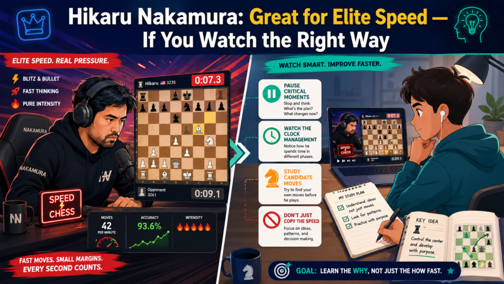 Hikaru Nakamura is one of the most famous chess streamers in the world. His Twitch page describes him as Grandmaster Hikaru Nakamura and a five-time United States Chess Champion, and his streams are known for high-level games, speed chess, and sharp commentary.