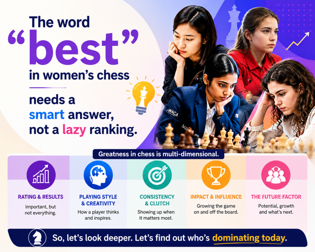 When people ask, “Who are the best women chess players right now?” the easy answer is to pull up the rating list and read the names from top to bottom. That is useful, but it is not enough.