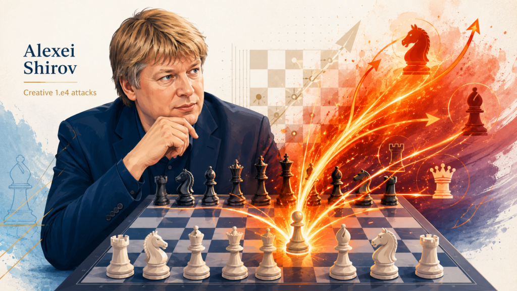 Alexei Shirov is famous for sharp and creative chess. His games are full of fire. He is a wonderful player to study when a child already knows the basic rules of attack and wants to add more imagination to their play.
