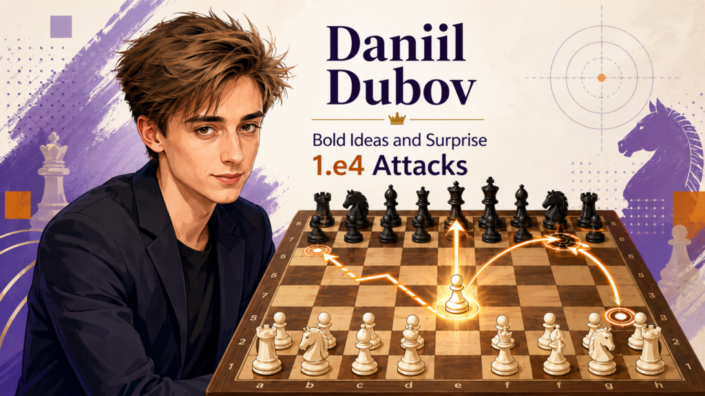 Daniil Dubov is a very creative player, and that makes him a great study choice for students who already know the basic rules of attack. His games often include unusual ideas, fresh plans, and bold choices. He reminds us that chess is not only about following old paths. It is also about asking, “What else is possible?”