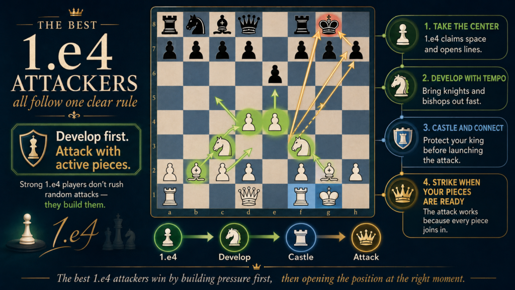 When you study Fischer, Kasparov, Anand, Tal, Polgár, Morphy, Alekhine, Spassky, Shirov, Kramnik, Carlsen, Caruana, Nakamura, Firouzja, and Dubov, you start to see one big truth. They do not attack just because they want to attack. They attack because the position is ready.