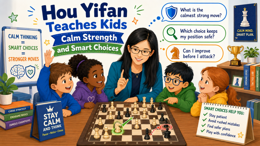 Hou Yifan is one of the best modern players for kids to study because her chess is calm, strong, and clear. She has played at the highest level and has shown wonderful balance. Her games can teach children how to play with confidence without being careless.