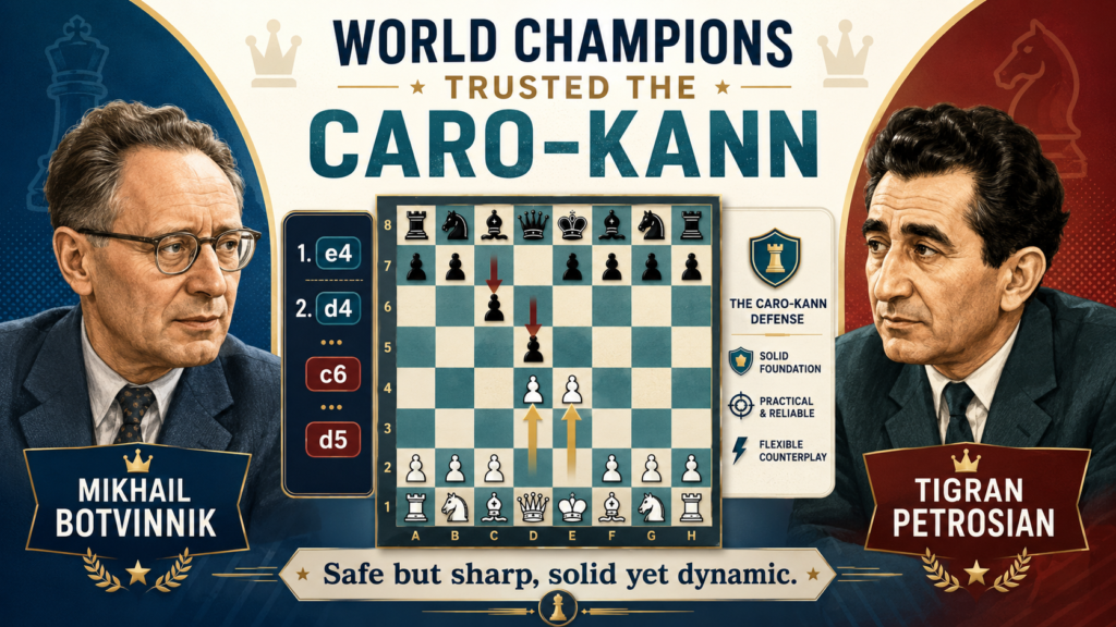 It has been trusted by world champions in the biggest matches. That history gives students confidence. When a child plays the Caro-Kann, they are not choosing a side opening with no roots. They are stepping into an opening that has stood strong for a long time.