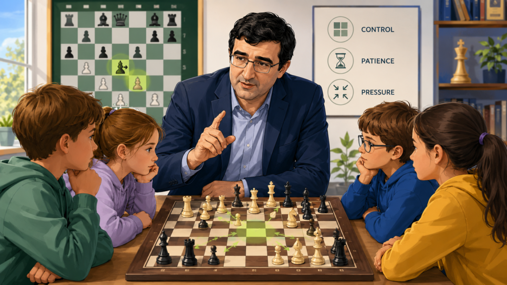 Vladimir Kramnik is one of the best names to study when we talk about 1.d4, control, and patience. He became world champion in 2000 after defeating Garry Kasparov, and he later defended the title.