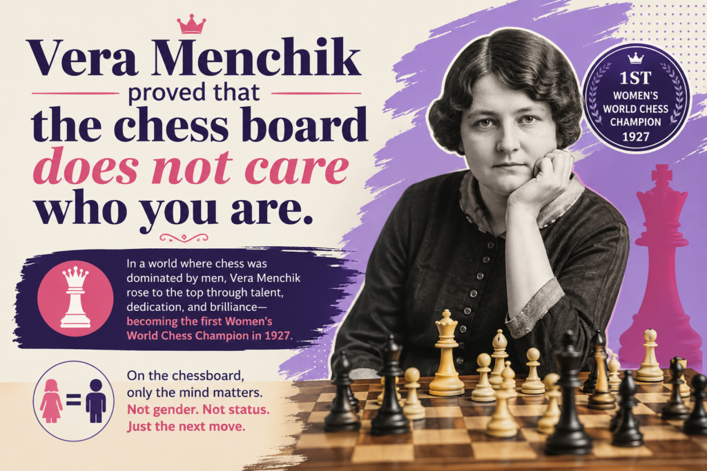 Vera Menchik belongs near the start of any honest list of the greatest women chess players ever. She was not just the first Women’s World Chess Champion. She was the player who made the title mean something.