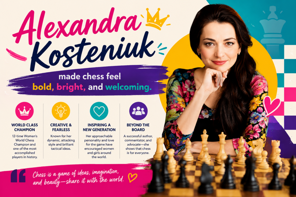FIDE also notes that she won three Chess Olympiad team gold medals with Russia in 2010, 2012, and 2014. Her career stands out not only because she won big events, but also because she helped make chess more visible and exciting to many people around the world.