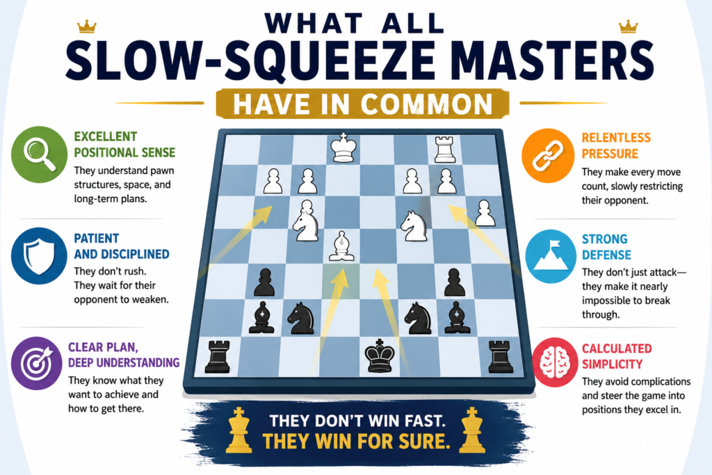 Capablanca, Petrosian, Karpov, Andersson, Kramnik, Rubinstein, and Carlsen all had different styles. They played in different times and faced different kinds of opponents. But they shared one powerful habit. They knew how to make small edges grow.