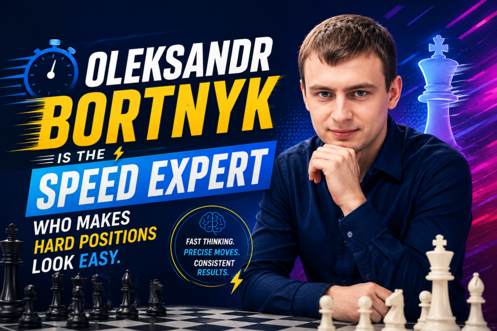 Oleksandr Bortnyk is another true bullet specialist. Chess.com describes him as an incredibly talented speed chess player, notes that he reached the 2019 Bullet Chess Championship final against Hikaru Nakamura, and says his Chess.com bullet rating reached 3000 in September 2020 before peaking at 3340 later that year.