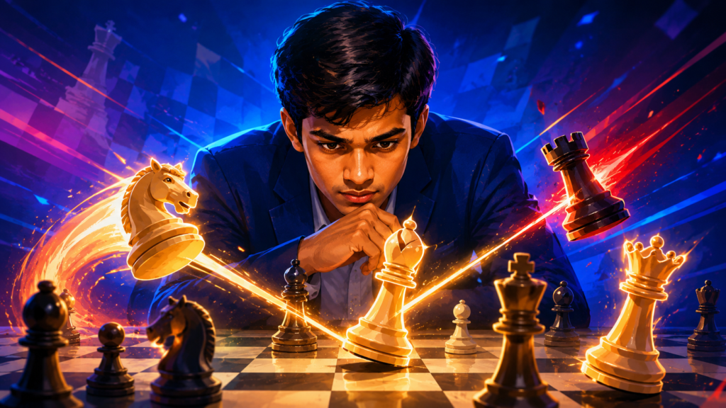 Arjun Erigaisi is one of the most fun players to watch because his games can change mood quickly. A calm position can become a fight. A small edge can become a real attack. A normal-looking move can suddenly make the opponent feel trapped.