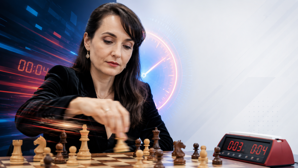Kateryna Lagno has been one of the strongest women blitz players for many years. She is known for her speed, experience, and fighting spirit. Players like Lagno are scary because they have seen almost every type of position.