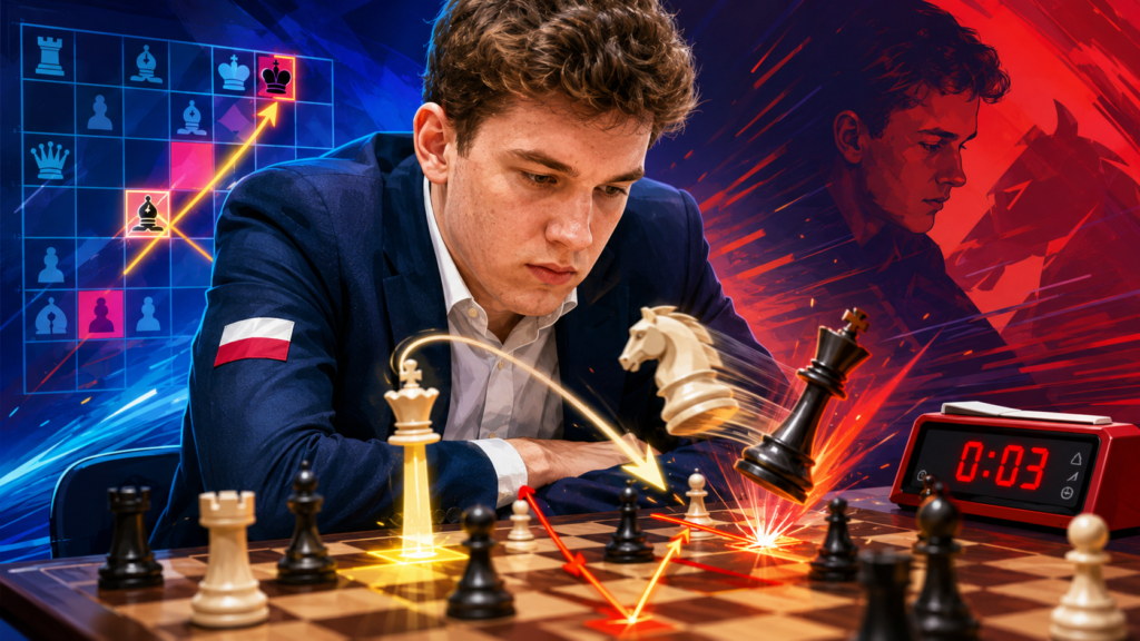Jan-Krzysztof Duda is one of those players who can hurt anyone in fast chess. He is brave, sharp, and very good at finding chances when the position becomes unclear. He does not need the game to be perfect. He needs the game to be alive.