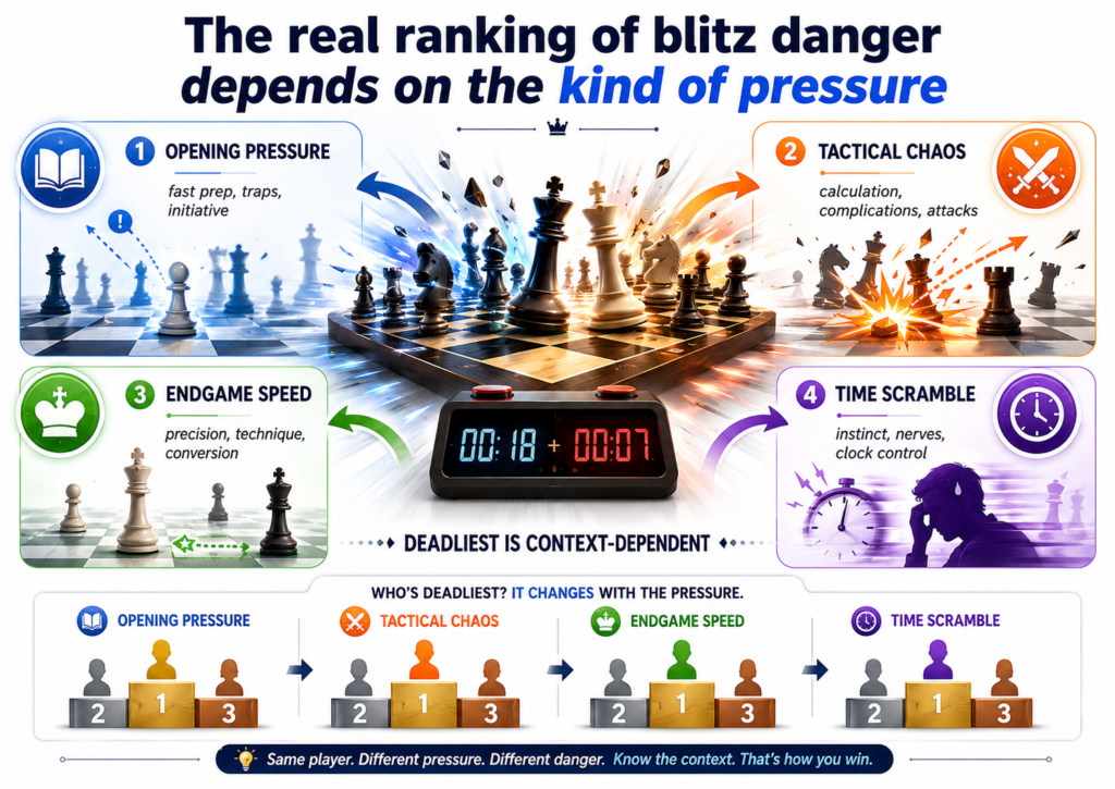 When people ask, “Who is the best blitz chess player?” they often want one name. That is natural. Fans love clear answers. But blitz is not one single skill. It is a mix of many small skills happening at the same time. That is why one player may look unbeatable in one match and then struggle in another match style.