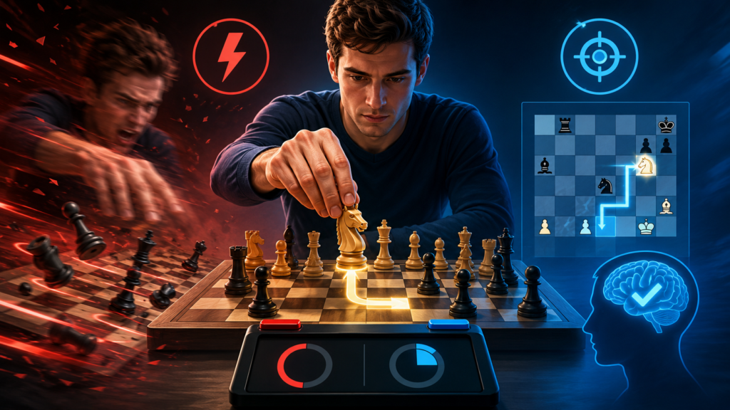 Speed by itself is not enough. A fast bad move is still bad. In fact, it may be worse because it gives away the game before the player even understands what happened. The best blitz players are not just quick. They are useful quick.