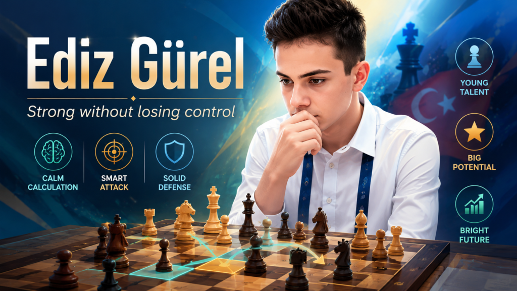 Ediz Gürel is another name parents and students should know. He is from Türkiye, was born in 2008, and FIDE lists him as a grandmaster with a standard rating of 2641. That is not just “promising.” That is already very strong chess, the kind of level where every mistake can be punished by powerful players.