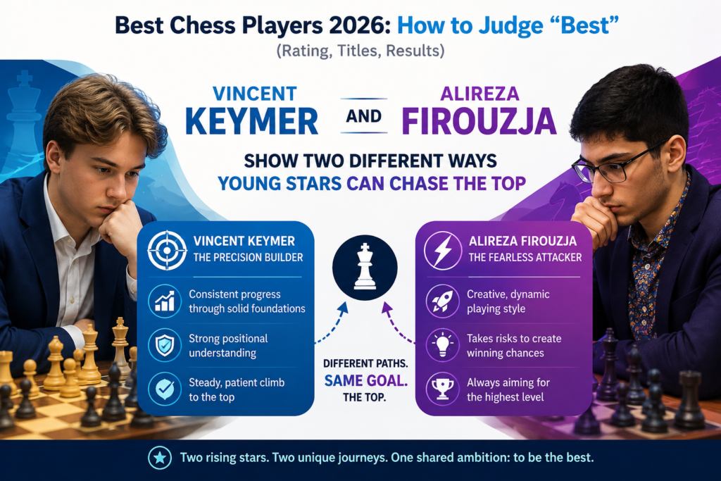 Vincent Keymer and Alireza Firouzja are tied on rating in the May 2026 FIDE list, with both players at 2759. FIDE places Keymer seventh and Firouzja eighth, which puts both inside the world top ten.