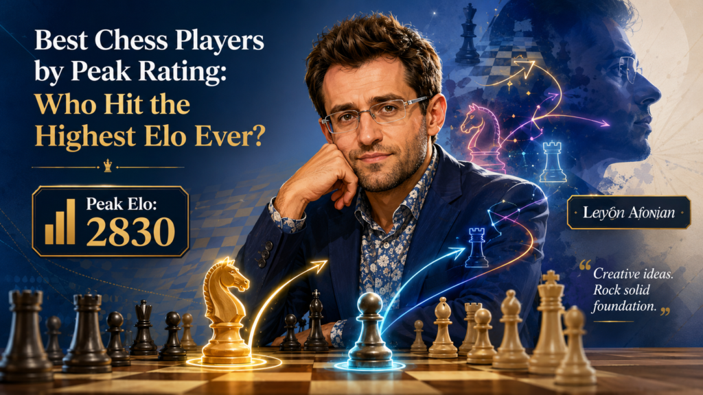 Levon Aronian reached a peak classical FIDE rating of 2830 in March 2014, placing him among the highest-rated chess players ever. That number matters because it puts him in a very small group of players who crossed the 2800 line and stayed strong against the best players in the world.