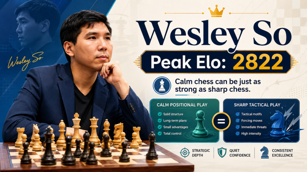Wesley So reached a peak classical FIDE rating of 2822 in February 2017. According to 2700chess, he also reached a peak FIDE rank of number two in March 2017. That places him in the highest group of modern chess players by official rating.