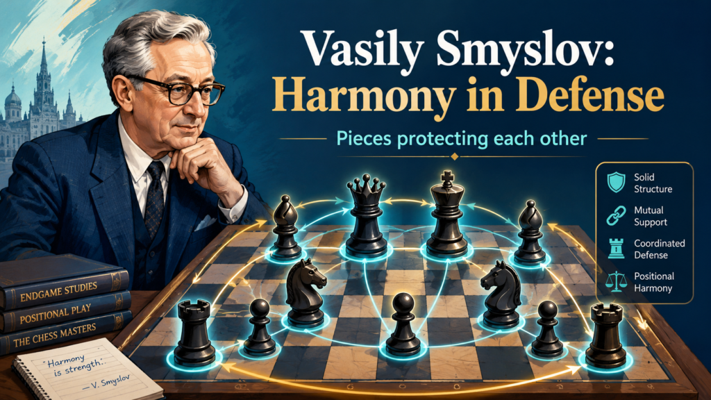 Vasily Smyslov became the seventh World Chess Champion in 1957 after defeating Mikhail Botvinnik, though Botvinnik won the title back in their return match in 1958. FIDE’s Open Chess Museum describes Smyslov as one of the strongest players of the 1950s and notes that he challenged Botvinnik in 1954 after winning the 1953 Candidates Tournament in Zurich.
